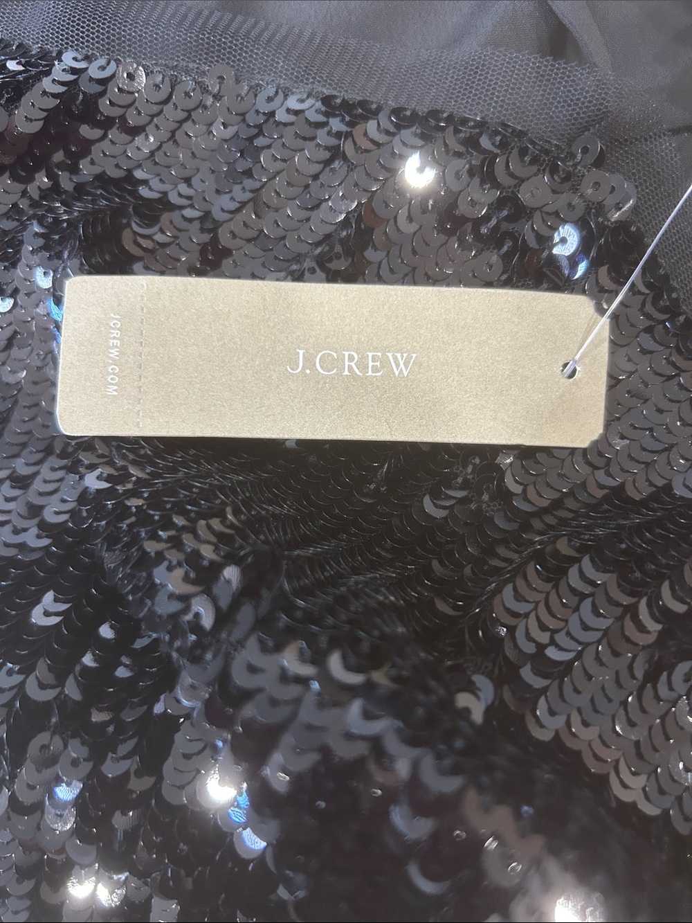 J.Crew womens size 2X The Sequined Tulle Camisole Black Tank Top NEW glam y2k - Picture 10 of 11